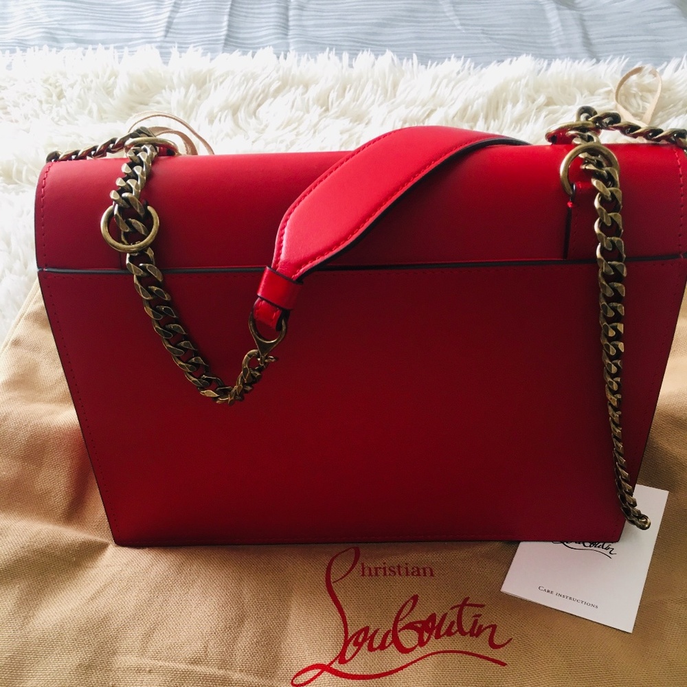 New Authentic CHRISTIAN LOUBOUTIN Large Elisa Calfskin bag - Picture 9 of 13